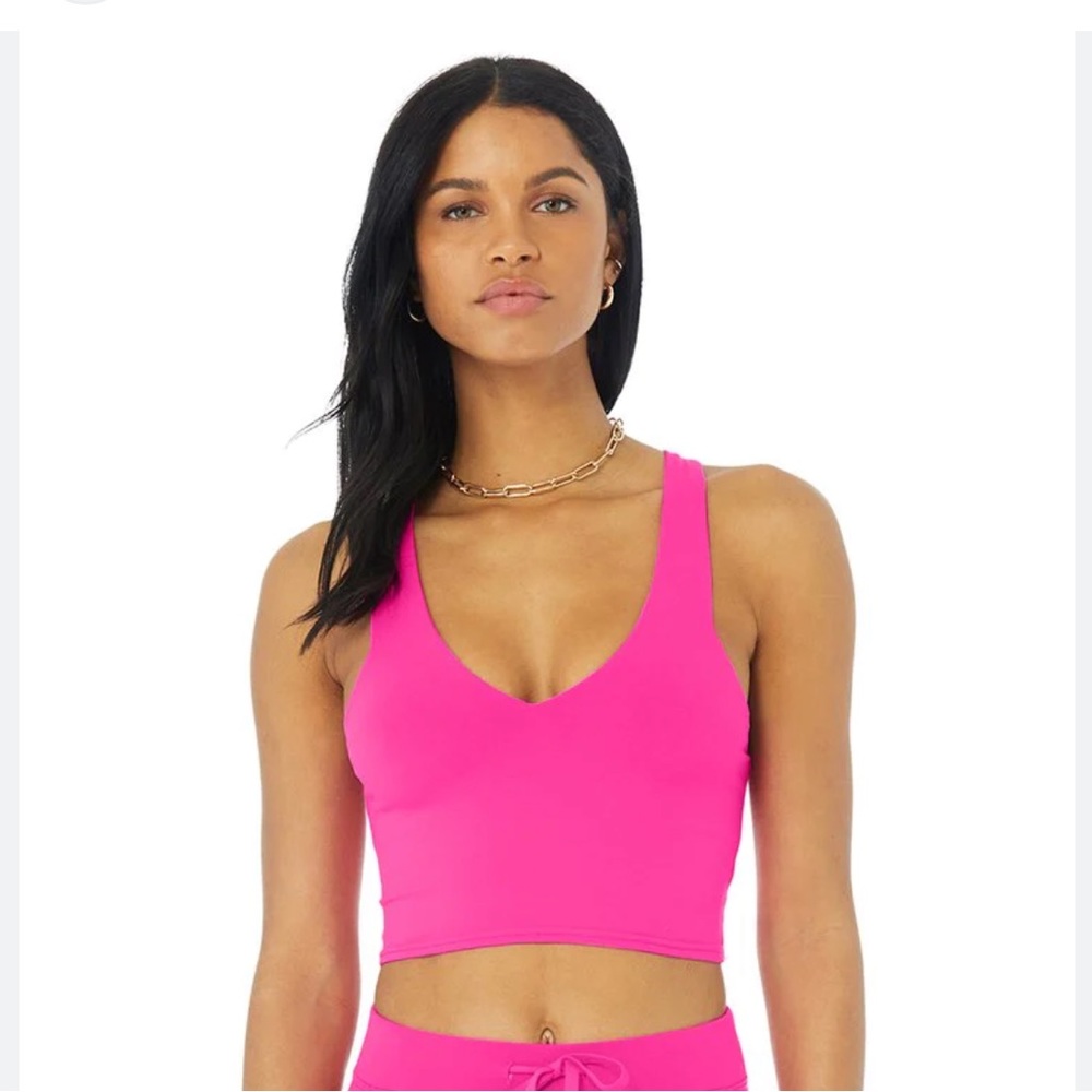 Alo Yoga Real Bra Tank - Neon Pink